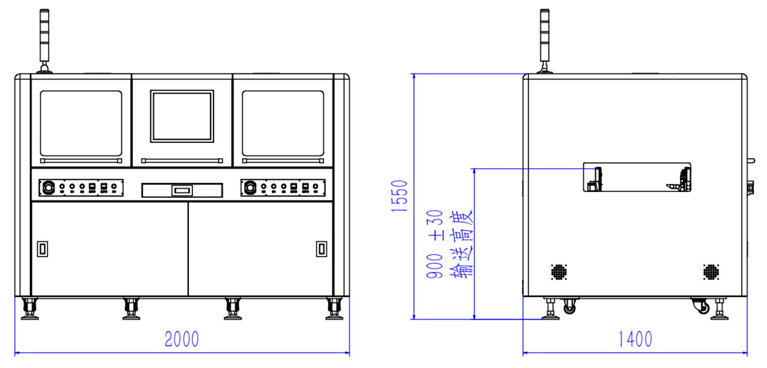 QH-1800点胶机尺寸图